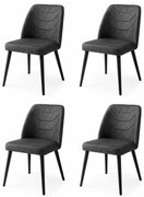 Súprava jedálenských stoličiek Dallas Anthracite, 4 ks