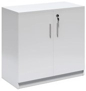 Nízka kancelárska skrinka Houseland Prime Line 02 80 cm biela