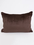 Obliečka na vankúš mikroplyš 50 × 70 cm - Laura tmavo hnedá