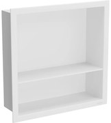 Mexen X-Wall-R, polička na zapustenie na obklad s golierom 30 x 30 cm, biela, 1920303010S
