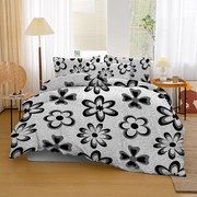 Bavlnené posteľné obliečky 4-dielne nové vytlačené N-6602