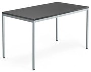 Kancelársky pracovný stôl QBUS, 1400x800 mm, čierna/strieborná