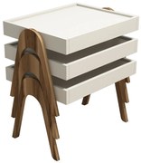 Rozkladací stôl Roma Cream, 3 ks