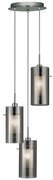 Searchlight 2300-3SM - Luster na lanku DUO 3xE14/60W/230V antracit SR0474