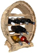 Stojan na víno Economy pre 12 fliaš - opálené drevo