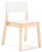 Detská stolička LOVE, V 380 mm, breza, laminát - biela