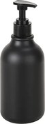 Bemeta Design Plastová fľaša pre dávkovač mydla, 500 ml, guľatá, s pumpičkou, plast, čierna - 131567702
