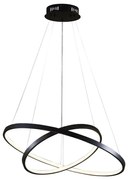 LED Luster na lanku LEA LED/35W/230V 4000K pr. 60 cm čierna