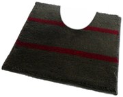 ROUTNER Kúpeľňová predložka IRSINA Antracit 10505 - Antracit / 50 x 50 cm WC s výkrojom 10505