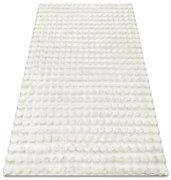 Koberec BUBBLE biely 11 štrukturálny 3D