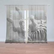Sablio Záclony Válajúca sa zebra: 2ks 150x250cm