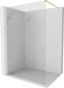 Mexen Lunar sprchová stena ľavá 50 x 200 cm, 8mm číre sklo, zlatá matná, 830-050-000-55-00-L