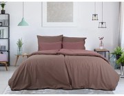 B.E.S. Petrovice Bavlnené obliečky Double face hnedá/bordó