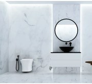 Invena Dokos, umývadlo na dosku 395x395x135 mm, čierna-biela, INV-CE-19-041-C