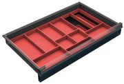Organizér náradia do zásuvky dielenských vozíkov KOVOS, kovový, 11 priehradiek, 60-120 mm