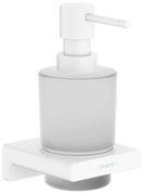 Dávkovač mydla Hansgrohe AddStoris s držiakom vo farbe matná biela 41745700