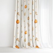 Goldea bavlnený záves - jesenné tekvice a lístky 140x150 cm