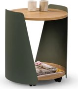 Odkladací stolík Sandro 2, dub/šalviovo zelený%
