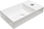 Comad Nábytkové umývadlo z konglomerátu UM-NERO 40, 40x22 cm, biela lesklá