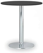 Konferenčný stolík FILIP II, priemer 80 cm, chrómovaná podnož, grafit
