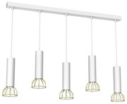 Luster na lanku DANTE 5xGU10/25W/230V biela/zlatá