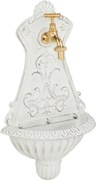 Starožitná nástenná fontána 42cm RD50830, biela