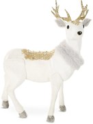 VIANOČNÁ FIGÚRKA DEER 36CM BIELA