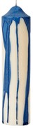 Ferm Living Sviečka Dryp Pillar Deep Blue 20 cm