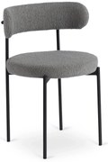 Jedálenská stolička TULSA sivá boucle tkanina
