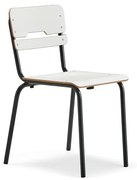 Školská stolička SCIENTIA, široké sedadlo, V 460 mm, antracit/biela
