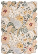Svetloružový ručne tkaný vlnený koberec 160x230 cm Daphne Shaped Floral – Flair Rugs