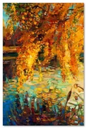 Gario Obraz na plátne Maľovaná jeseň pri jazere Rozmery: 40 x 60 cm
