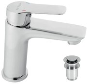 Novaservis Metalia 54, umývadlová batéria s odtokovou zátkou typ ClickClack h-155, chrómová, 54002-0