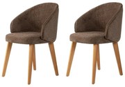 Súprava jedálenských stoličiek Bentley Brown and Dark Oak, 2 ks
