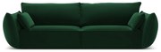 Tmavozelená zamatová pohovka 208 cm Vanda – Mazzini Sofas