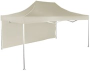 Rýchlorozkladací  nožnicový stan  3x4,5m – hliníkový, 1 bočná plachta, Béžová