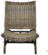 Šedé ratanové kreslo Mirri - 57 * 85 * 78cm