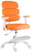 Detská rastúca stolička Neoseat KIDDY THREE — látka, prateľný poťah, oranžová