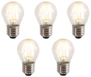 Sada 5 stmievateľných LED žiaroviek E27 P45 4W 330lm 2100K