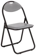 Skladacia stolička Atom Black sivá