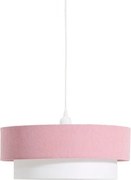 Biely/svetloružový detský luster s textilným tienidlom Bianella – Kave Home