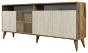 Skrinka Milan 2 Walnut and Travertine