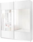 Skriňa Vario so zrkadlom biela 175 cm