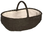 Prútený kôš na drevo s držadlom 40x65 cm