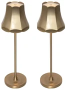Sada 2 retro stolových lamp ružové zlato nabíjateľné IP44 - Granny
