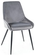 Jedálenská stolička Cobe Velvet, sivá