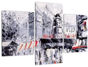 Obraz - Ulica v Paríži, olejomaľba (90x60 cm)