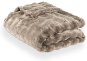 Taupe deka z mikroplyšu 150x200 cm Wave – Tiseco Home Studio