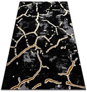 Koberec ALLURE 1967 mramor, štruktúrovaný / glamour, čierny / zlatý