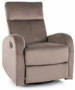 Polohovacie kreslo Olimp Velvet, hnedá